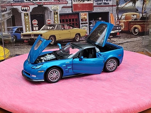 Franklin Mint 2009 Corvette ZR1 Coupe JETSTREAM BLUE BEAUTIFUL NICE CAR 🚗 - Picture 13 of 24