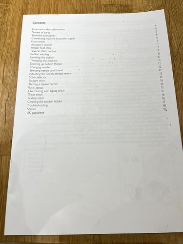 John Lewis Janome JL Sew Mini DMX100 Bedienungsanleitung Nähmaschinenbuch