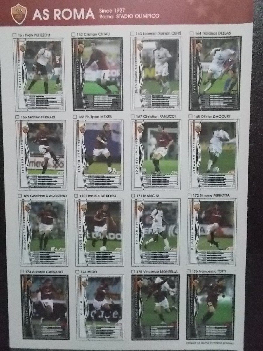 wccf ローマセット WCCF 2004-2005 フランチェスコ・トッティ ローマ Panini