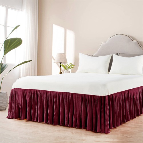 HST Super Soft Solid Brushed Microfiber 18" Pleated Bed Skirt/ Dust Ruffle - Picture 63 of 192