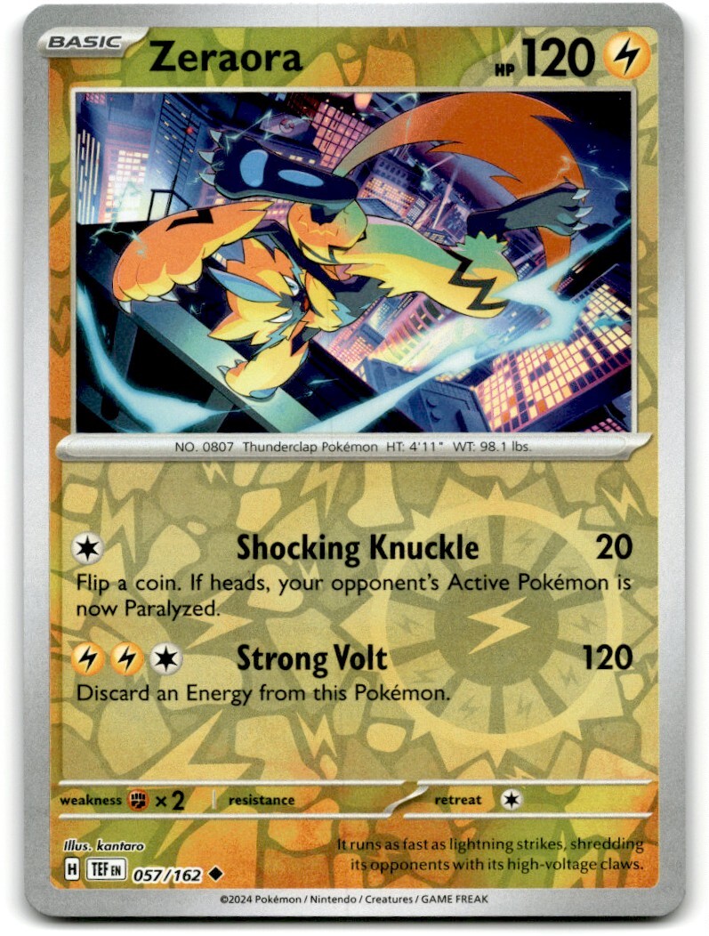Pokemon Trading Card TCG Zeraora #57 Reverse Holo | eBay