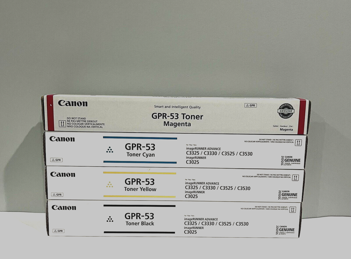 Canon GPR-53 Genuine Toner Cartridge Set X4 K,C,M,Y For IR