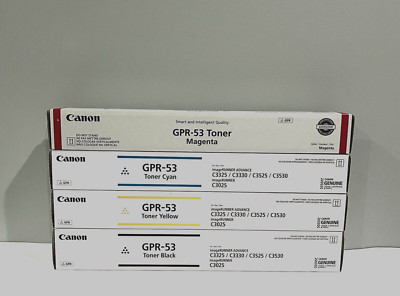Canon GPR-53 Genuine Toner Cartridge Set X4 K,C,M,Y For IR C3320 C3325 C3330 NEW