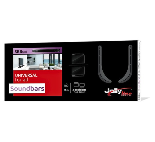 Supporto STAFFA universale cassa altoparlante acciaio metallo soundbar tv 20 kg - Imagen 4 de 9
