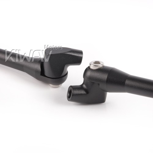 mirror Missie matte CNC black stem + black belt fits Harley Sportster Nightster - Picture 4 of 5