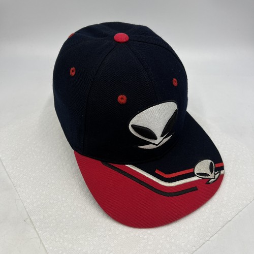 Vintage Alien Hat Cap Mens 90s Skate Strapback Skateboarding Wool Red Black - Picture 13 of 18
