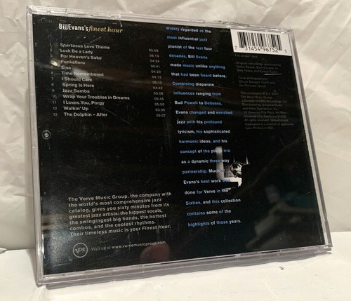 Bill Evans : Bill Evans' Finest Hour CD (2001) - Picture 2 of 3