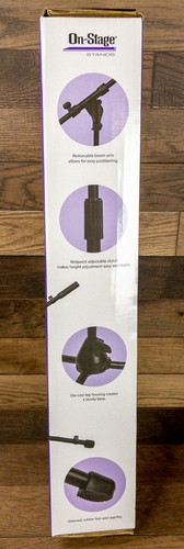On-Stage MS7411B Drum/Amp Short Tripod Microphone Stand with Boom Arm - Picture 10 of 10