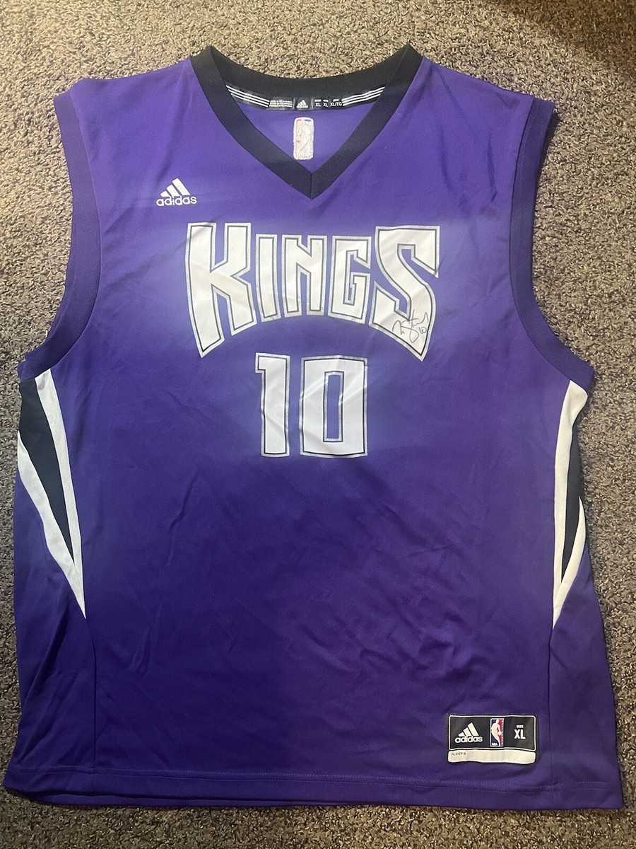 Signed Nik Stauskas Sacramento Kings Jersey XL #10 Adidas Michigan