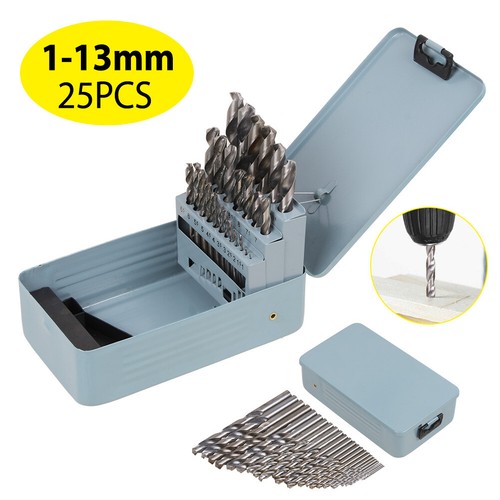 25tlg 1mm-13mm HSS-G Spiralbohrer Satz Metallbohrer Kobalt Edelstahl Bohrer Satz - Bild 3 von 15