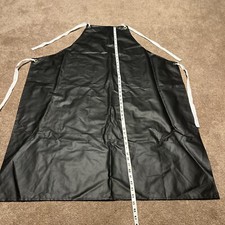 44x33  Waterproof Rubber Vinyl Work Apron Heavy Duty Men's Black Dishwashing