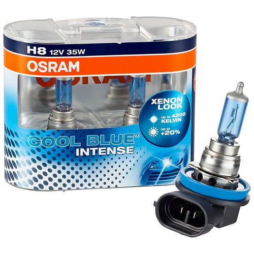 2er Set OSRAM Cool Blue Intense H8 PGJ19-1 64212CBI Duo Set 12V 35W