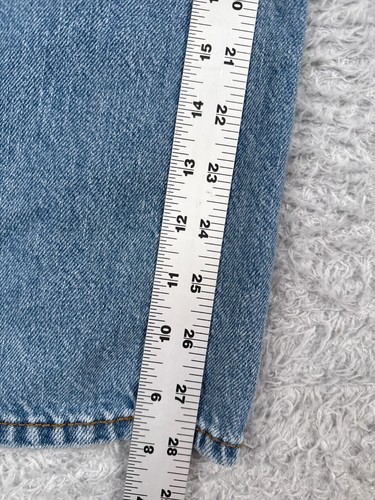 SONG Jeans Women 0 Blue Denim Wide Leg 100% Cotton Mid Rise Light Wash 25x28 - Photo 8/17