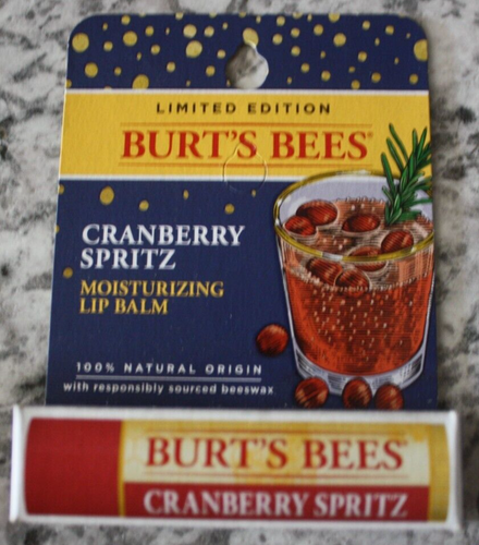 (2) Burt's Bees Lip Balm Shortbread Cookie & Cranderry Spritz Limited Ed NIP - Picture 3 of 4