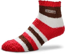 Hershey's Hershey Chocolate Red White Soft Fuzzy Sleep Socks One Size Fits Most