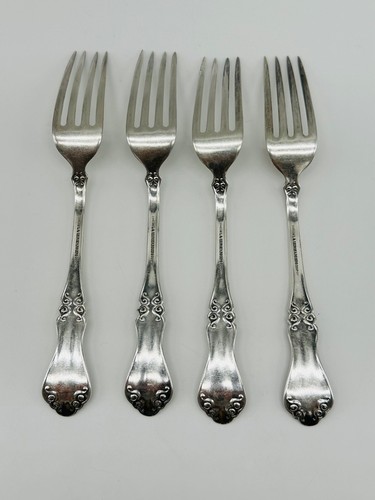 Oneida Simeon Nr. 1 Simeon L & George H Rogers versilberte Gabeln & Teelöffel - Bild 6 von 8