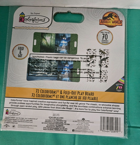 JURASSIC WORLD Colorforms SELLADO - Imagen 2 de 2