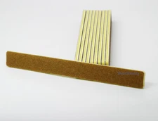 Double Sided Acrylic Nail File - Yellow Square 80/80 grit (10_Files) Made in USA