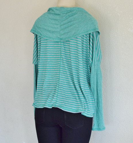 Element Women's Wide Turtle Neck Sweater - Green/Gray sz M - Picture 4 of 7