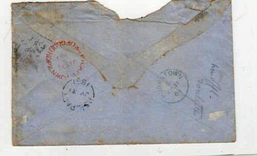 CAPA DE BUENA ESPERANZA-1855-8 6d Rosa Lila EXTRAOFICIALMENTE ENROLLADA EN CUBIERTA CON CERTIFICADO. - Imagen 2 de 4
