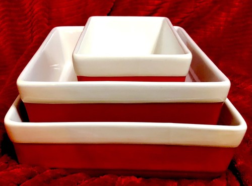 Martha Stewart Premium Quality Durable Stoneware 3-piece Bakeware Gift set,NEW - Picture 10 of 12