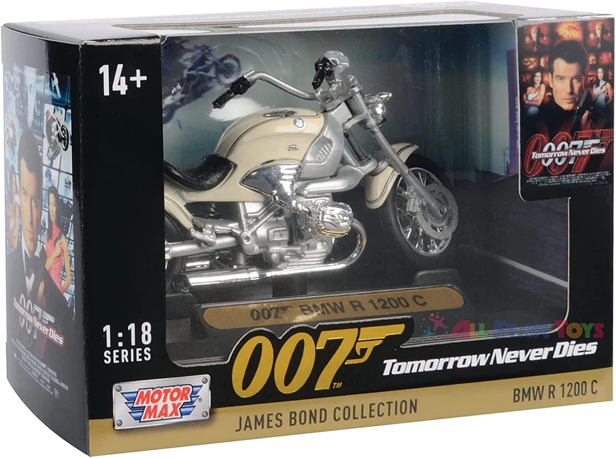 Motormax 1 18 Scale James Bond BMW R1200C Model Motorbike Tomorrow