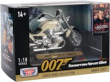 Motormax 1:18 Scale James Bond BMW R1200C Model Motorbike Tomorrow Never Dies 
