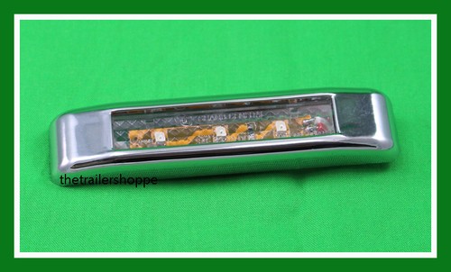 Side Marker Ultra Thin 3 LED Light Clearance Red Clear Lens Chrome Bezel - Foto 1 di 3