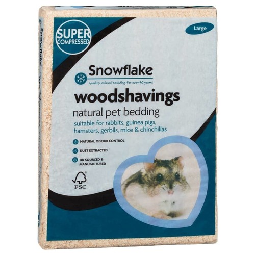 LARGE SNOWFLAKE NATURAL WOOD SHAVINGS SAWDUST PET BEDDING HAMSTER