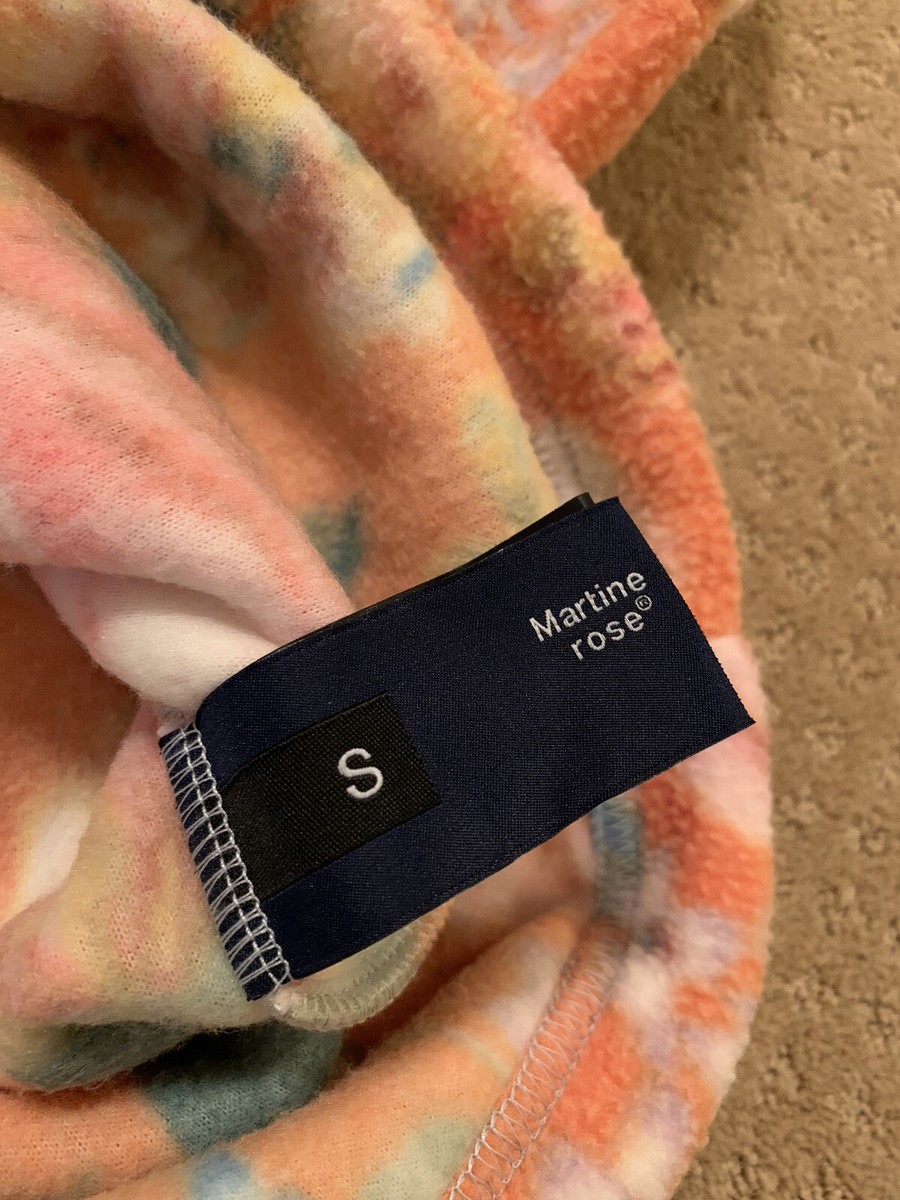【MARTINE ROSE】BATWING FLEECE LILAC FLORAL Martine Rose New Batwing Floral Fleece Jacket Pullover