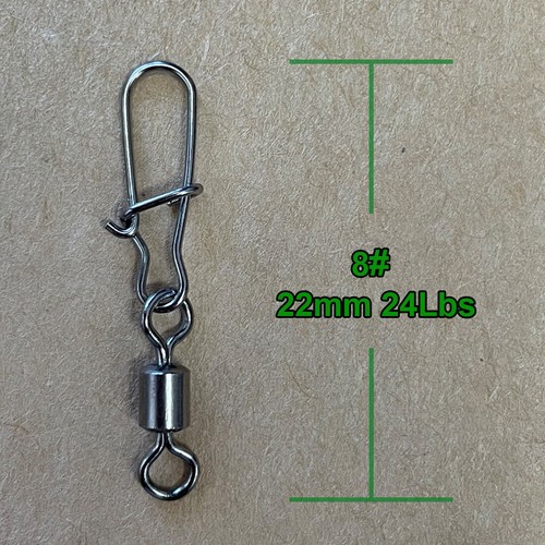 Stainless Steel Ball Bearing Swivel Snap Rolling Sea Fishing Connector 50/100Pcs - Picture 13 of 20