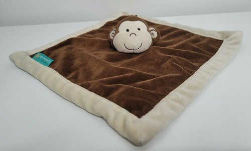 Tiddliwinks Monkey Brown Baby Security Blanket Lovey w Cream Edge - Picture 2 of 6