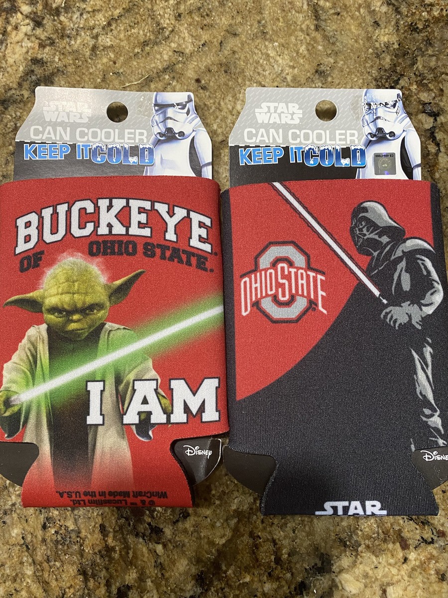 Ohio State University Darth Vader Yoda Set Can Cooler 12 oz Star