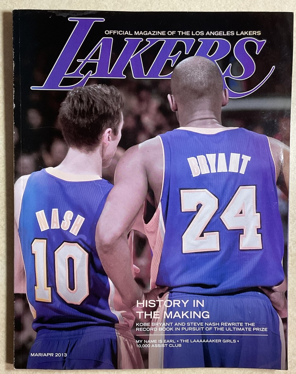 2013 Official Magazine of the Los Angeles Lakers-Kobe Bryant-Steve Nash  Cover