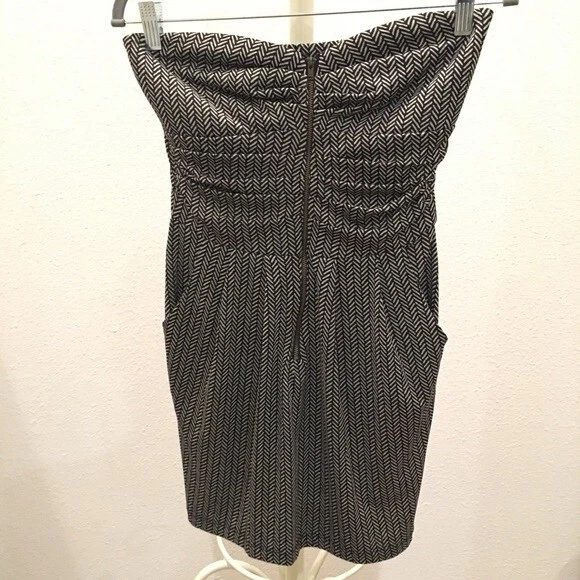 Foreign Exchange Strapless Sweetheart Tube Top Dress Sexy Club Gray Small Junior - Image 2 of 4