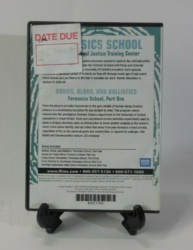 Forensics School Part 1 Bodies Blood & Ballistics Criminal Justice Training DVD - Picture 2 of 3