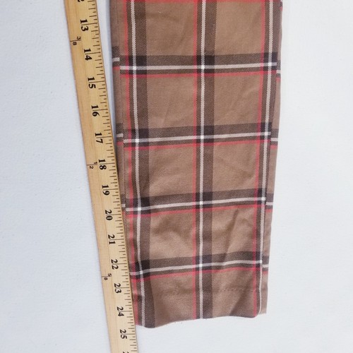 H&M Pants Women Size 0 Check Plaid Tan Orange Brown - Picture 7 of 18