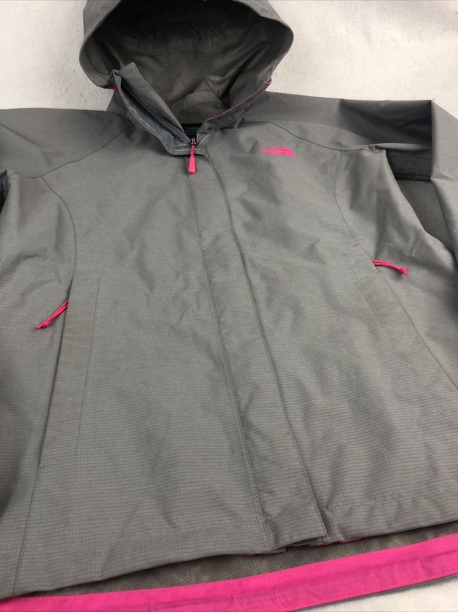 North Face Jacket Women s M HyVent 2.5L Outdoor Gear Gray Pink