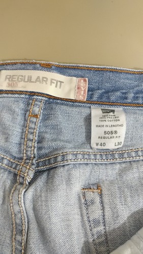 Jeans para hombre Levis 505 talla 40x30 corte regular azul denim - Imagen 4 de 5