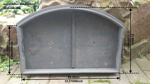 Ofentür Backofentür aus Gusseisen Pizzaofen Backofen Grillofen 52.50x35.10cm - Bild 7 von 7