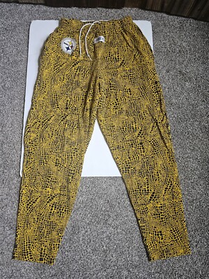Vintage Pittsburgh Steelers Zubaz ZBZ Football Pants, Size Large