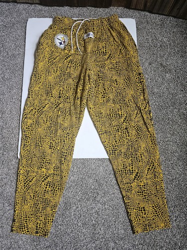 Vintage Pittsburgh Steelers Zubaz ZBZ Football Pants, Size Large A11 - Picture 2 of 9