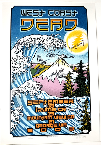 The Dead SIGNIERTES Limited Edition Poster #64/700 JSA LOA Grateful Lesh Hart Weir - Bild 1 von 9