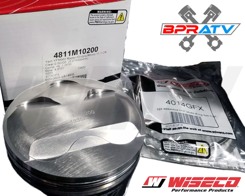 Rhino Grizzly 660 Big Bore 102 Cylinder 686 Complete Raptor Top End Rebuild Kit - Foto 16 di 24