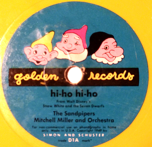 SANDPIPERS / MITCH MILLER - Hi-Ho Hi-Ho - 6" 1956 Little Golden D1B Walt Disney - Imagen 4 de 5