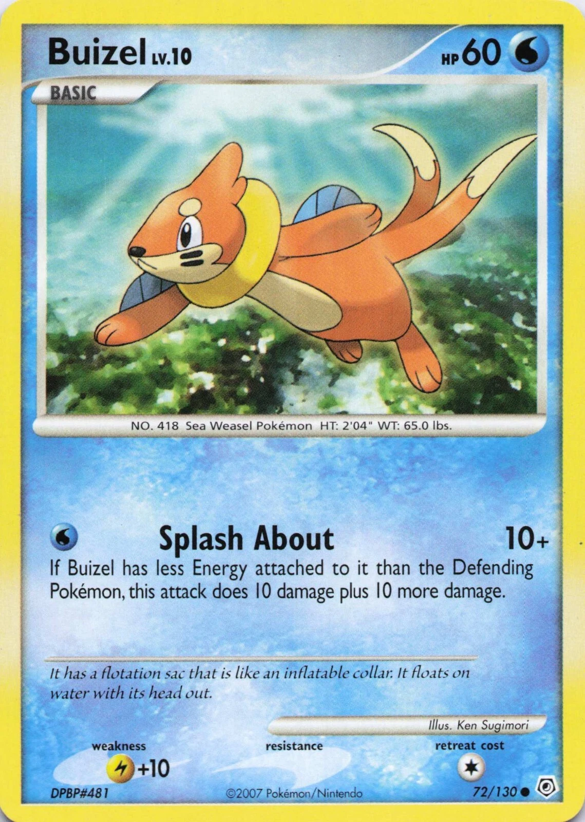 Buizel #72/130 - Diamond and Pearl - Pokémon TCG - LP