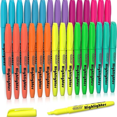 Art 30 - Pack Assorted Highlighters-10 Colors,Chisel Tip,Dry - Quick,Non - Toxic
