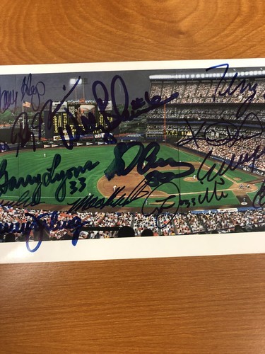 "Twilight at Shea" 8.5x3.5 Mets Signed by Barry Lyons & Others JSA Authenticated - Picture 5 of 8