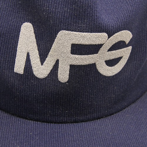 Vintage MFG 2 Stripe Trucker Hat Made in USA Snapback Mesh Flat Cap Striped Blue - Bild 2 von 10