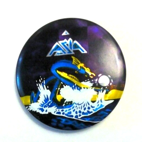 ASIA London Rock Band Prismático Pinback Botón Insignia 1" DE COLECCIÓN AÑOS 80 - Imagen 1 de 3